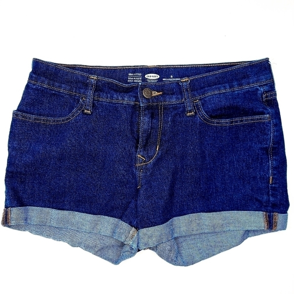 Old Navy Semi-Fitted Stretch Cuffed Sz 4 Jean Shor - Picture 6 of 8
